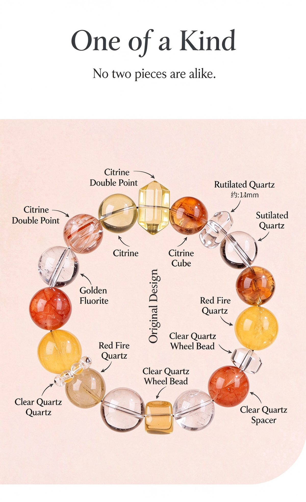 FAITH Radiance | Citrine & Gold Rutile Beaded Bracelet