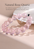 FAITH Cherish | Star Rose Quartz Beaded Bracelet