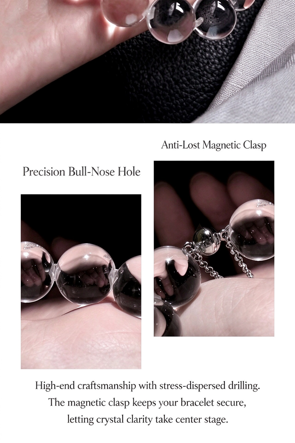FAITH Lucid | Natural Clear Quartz Beaded Bracelet