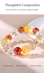 FAITH Radiance | Citrine & Gold Rutile Beaded Bracelet