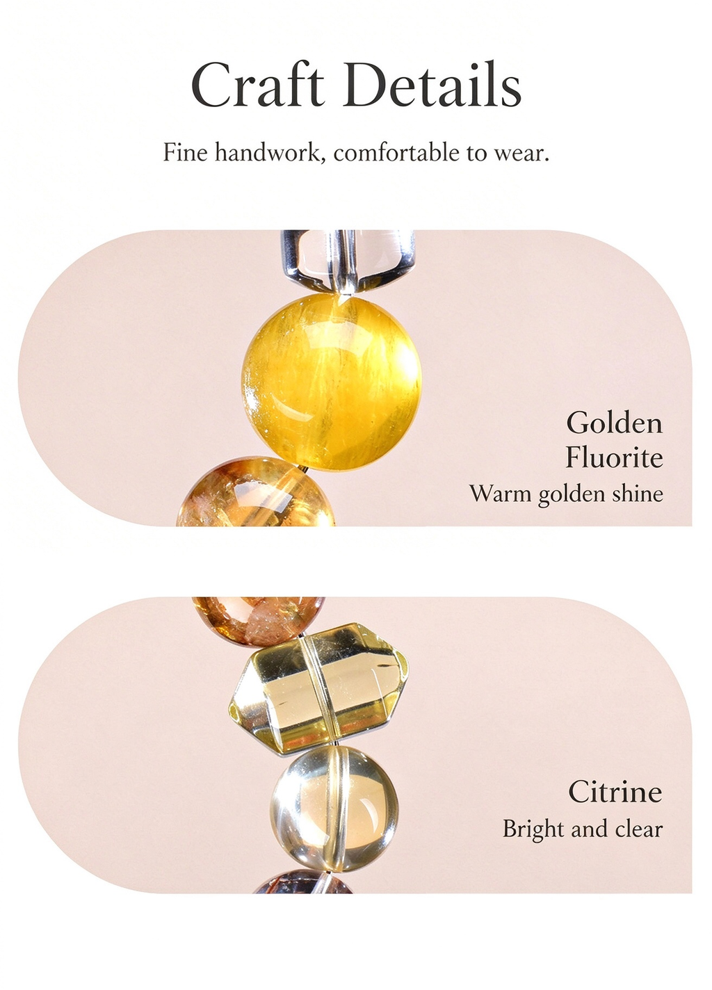 FAITH Radiance | Citrine & Gold Rutile Beaded Bracelet