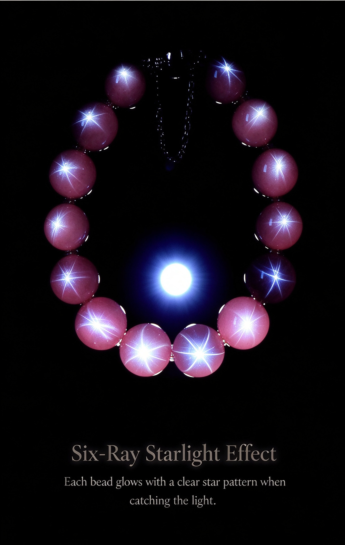 FAITH Cherish | Star Rose Quartz Beaded Bracelet