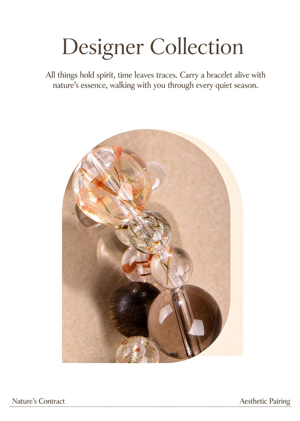 FAITH Stillness | Smoky Quartz & Agarwood Double-Wrap Bracelet