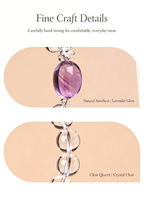 FAITH Aura | Amethyst & Clear Quartz Beaded Bracelet