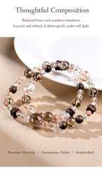 FAITH Stillness | Smoky Quartz & Agarwood Double-Wrap Bracelet