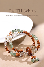 FAITH Sylvan | Super Seven & Botanical Kuka Double-Wrap Bracelet