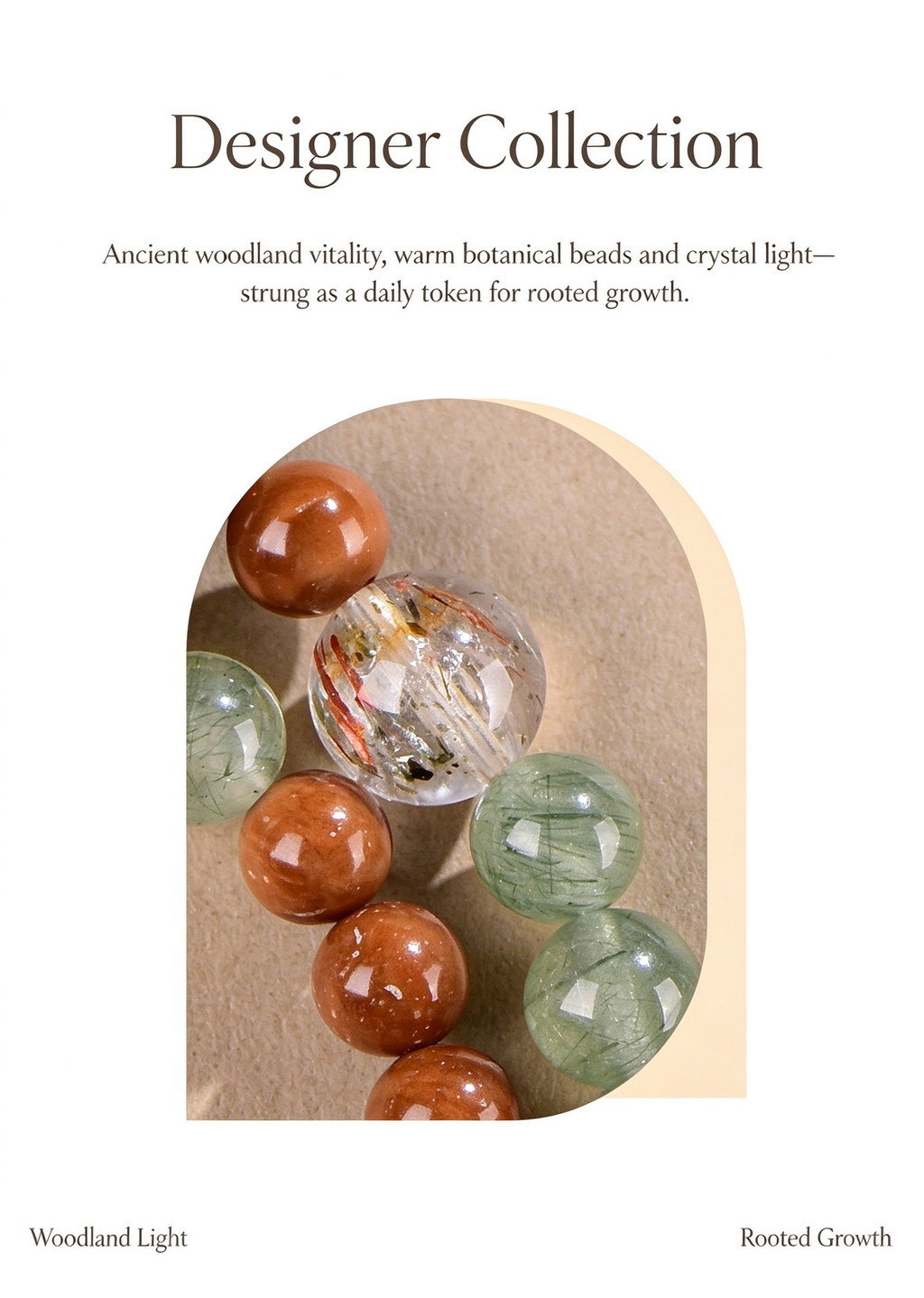 FAITH Sylvan | Super Seven & Botanical Kuka Double-Wrap Bracelet