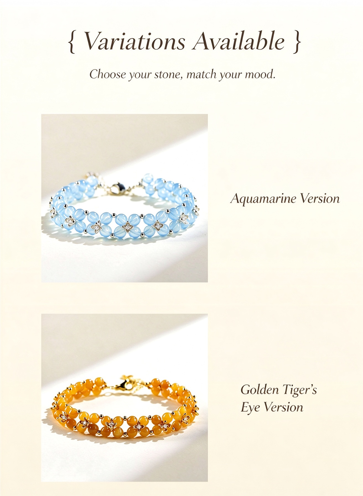 FAITH Flora | Woven Blossom Gemstone Bracelet