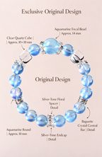FAITH Breeze | Natural Aquamarine & Clear Quartz Bracelet