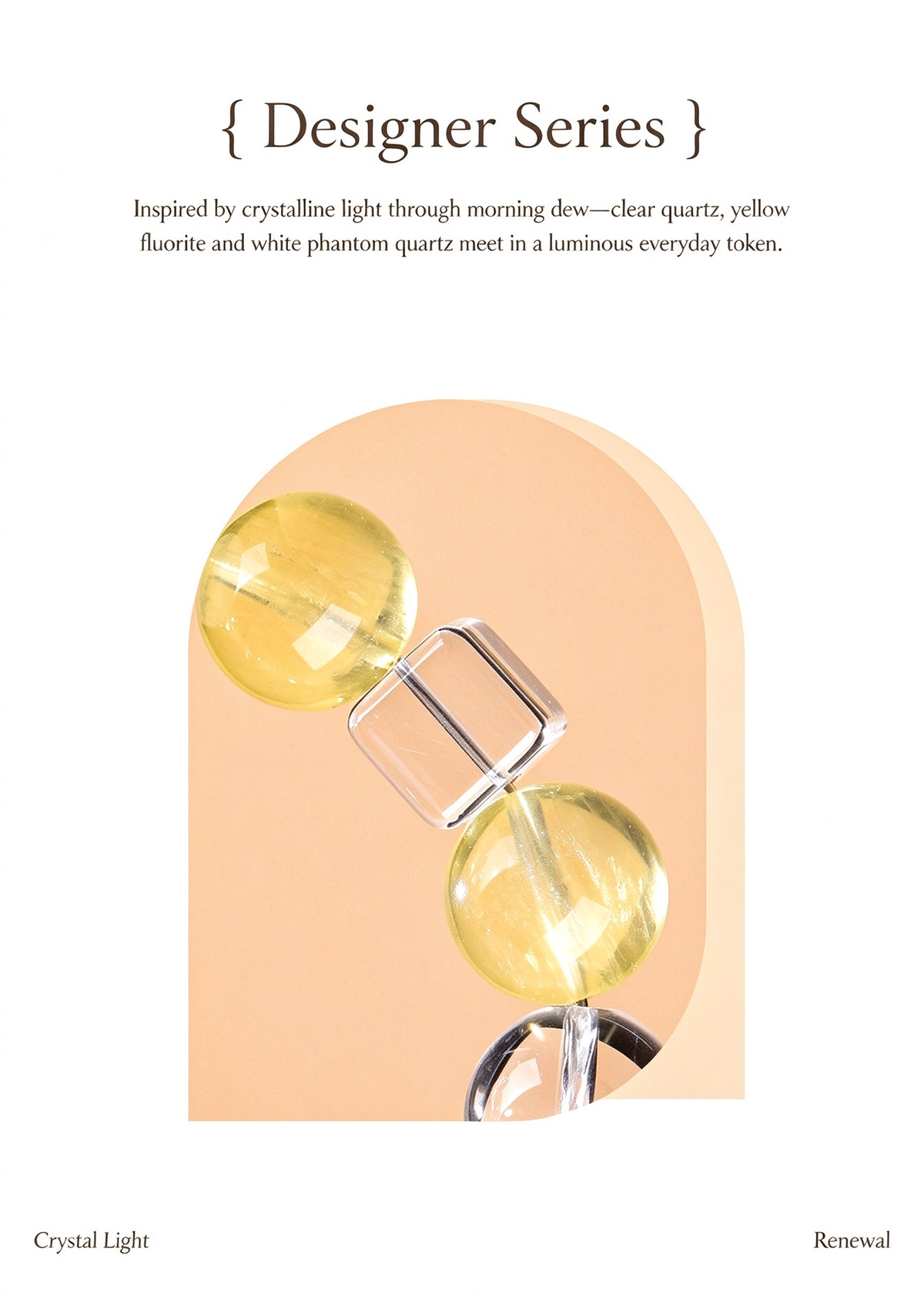 FAITH Lumina | Yellow Fluorite & White Phantom Quartz Bracelet