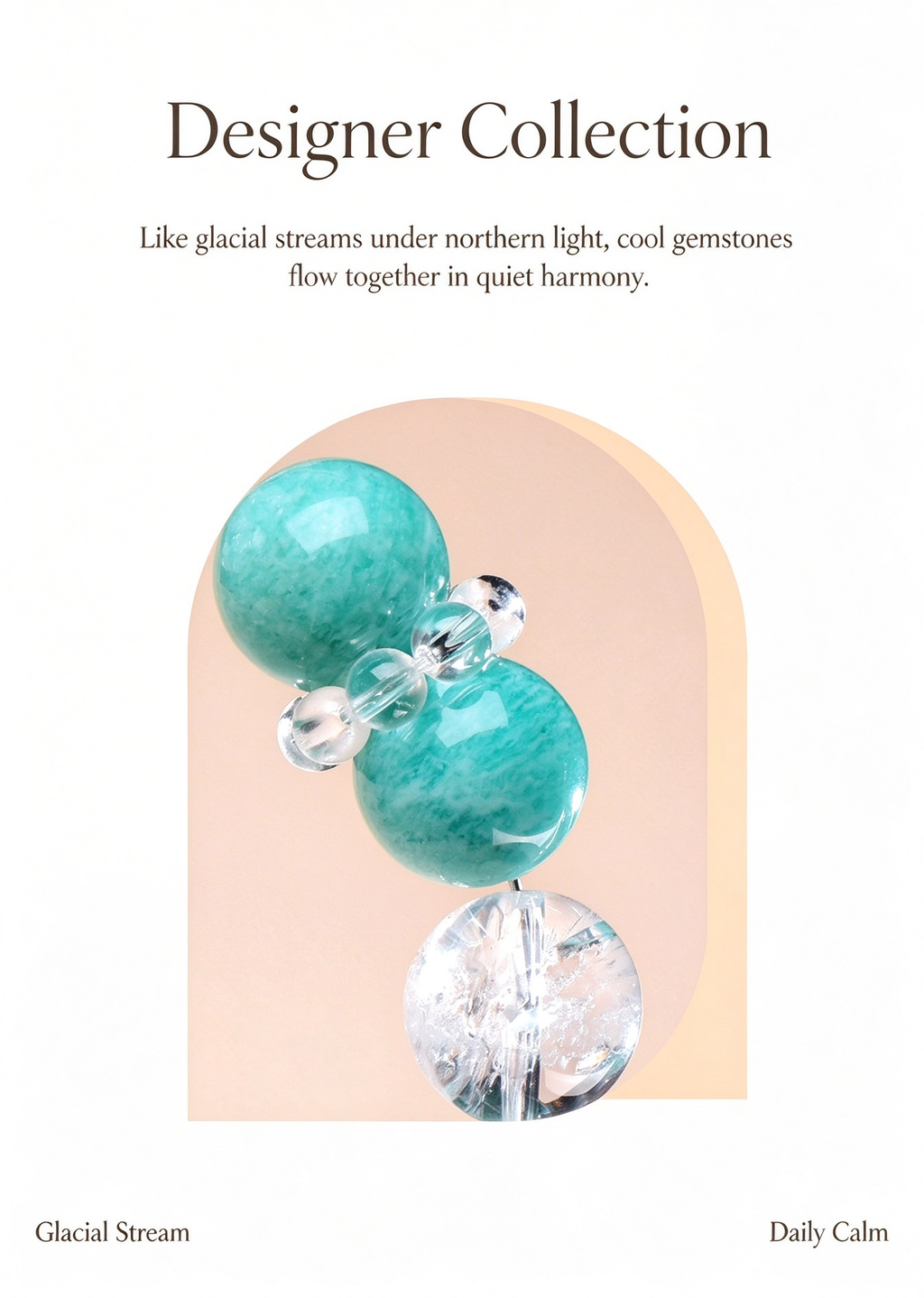 FAITH Glacia | Amazonite & Green Fluorite Beaded Bracelet