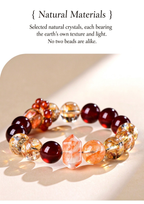 FAITH Ember | Garnet & Fire Quartz Beaded Bracelet