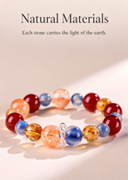 FAITH Mirage | Red Agate & Kyanite Beaded Bracelet