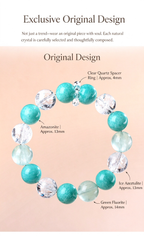 FAITH Glacia | Amazonite & Green Fluorite Beaded Bracelet