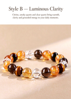 FAITH Harmony | Obsidian & Golden Quartz Couple's Beaded Bracelet