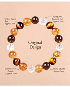 FAITH Harmony | Obsidian & Golden Quartz Couple's Beaded Bracelet