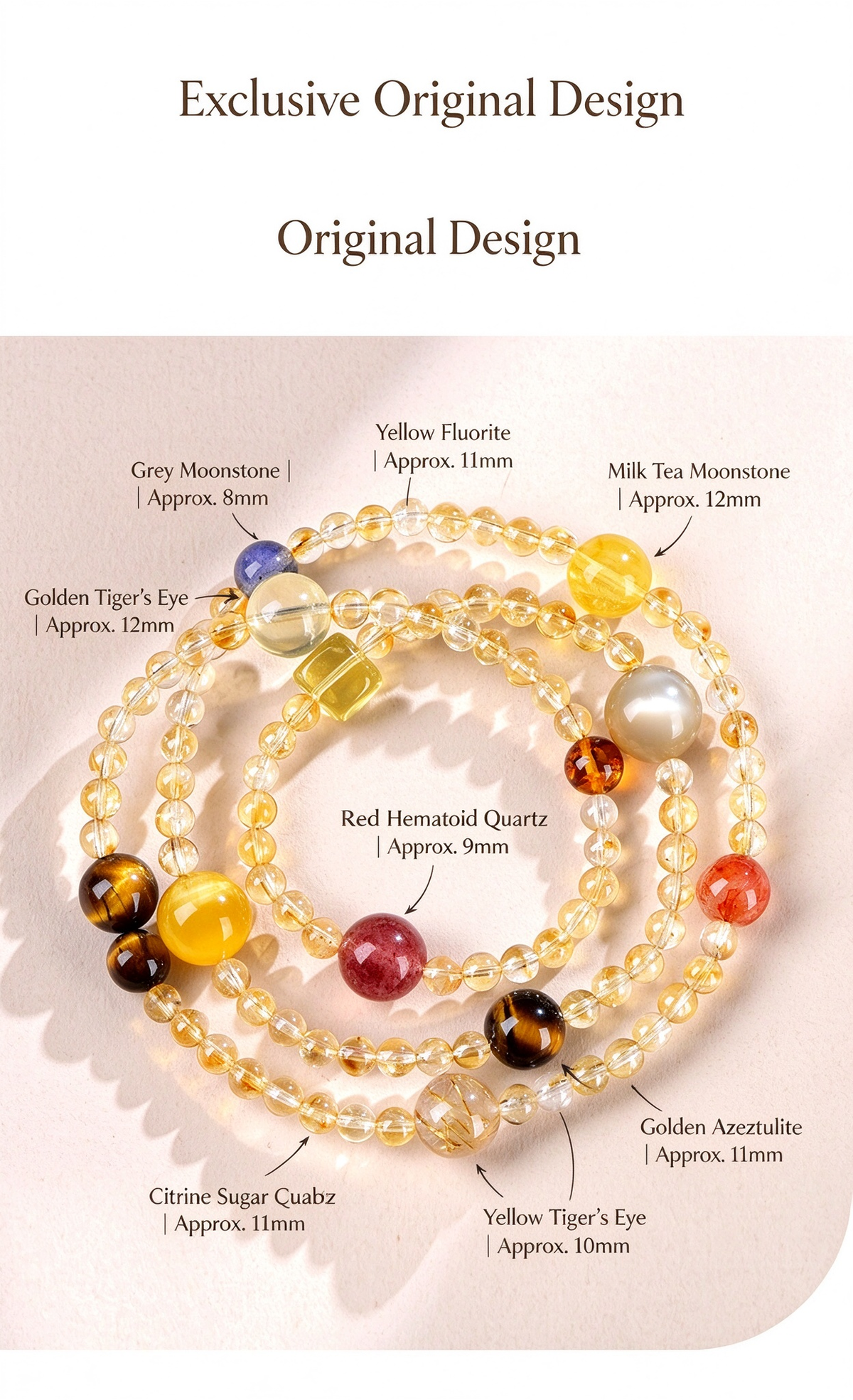 FAITH Astra | Citrine & Multi-Mineral Beaded Bracelet