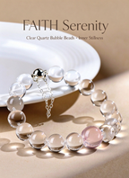 FAITH Serenity | Clear Quartz & Gemstone Accent Beaded Bracelet