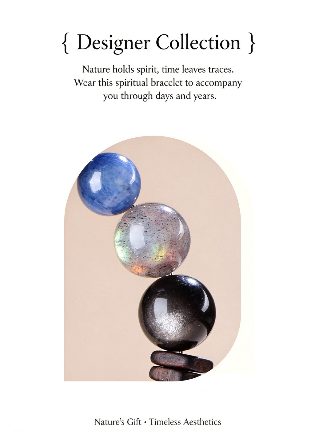 FAITH Twilight | Labradorite & Silver Obsidian Beaded Bracelet
