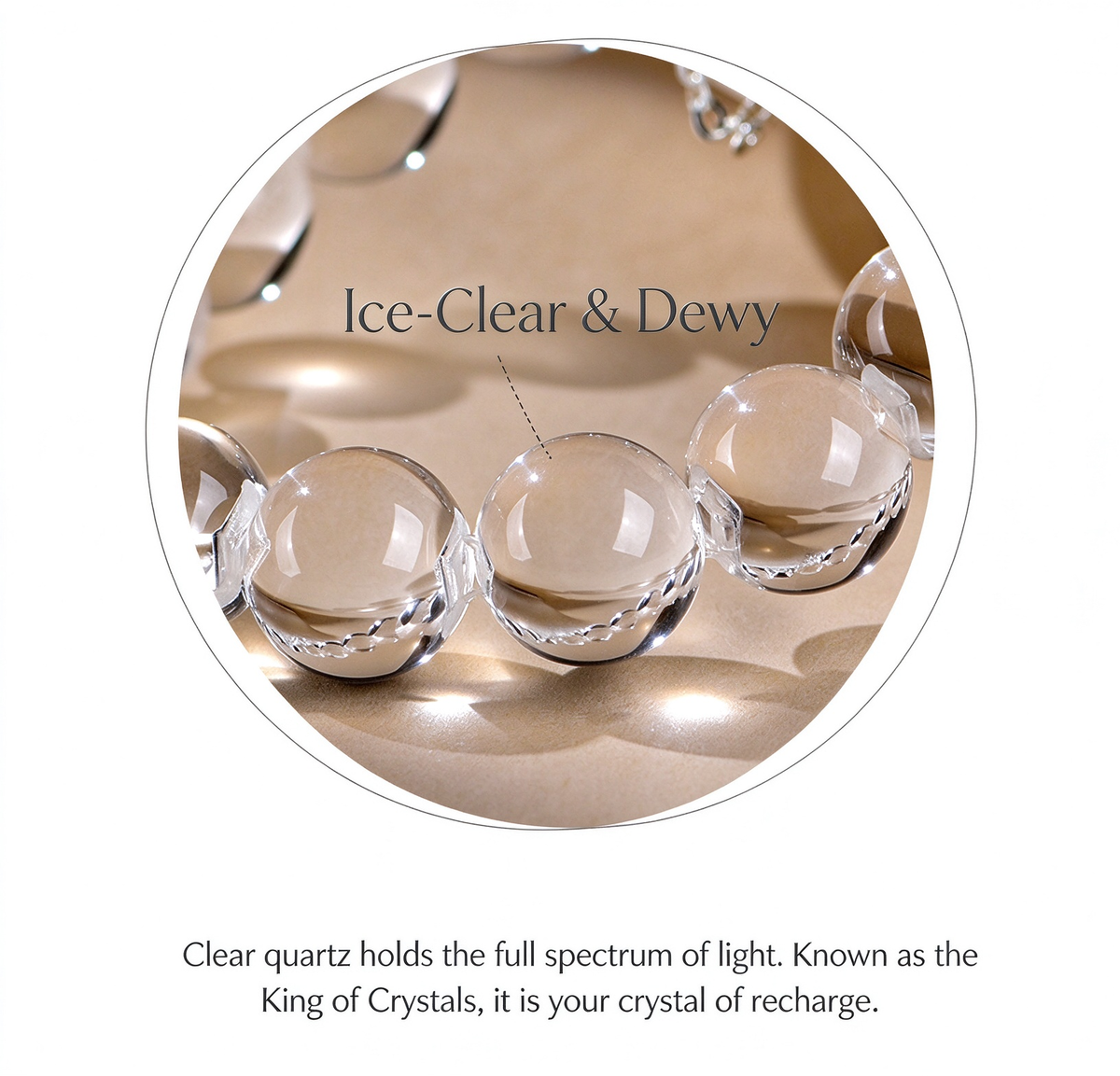 FAITH Lucid | Natural Clear Quartz Beaded Bracelet