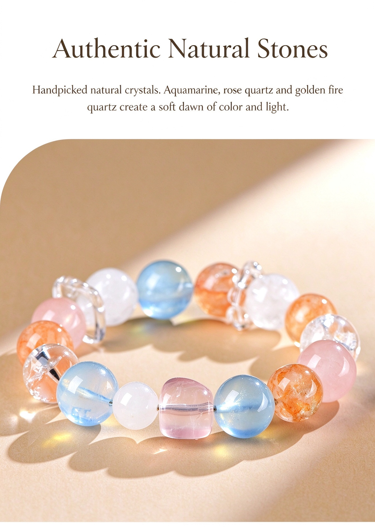 FAITH Aurora | Pastel Multi-Mineral Beaded Bracelet