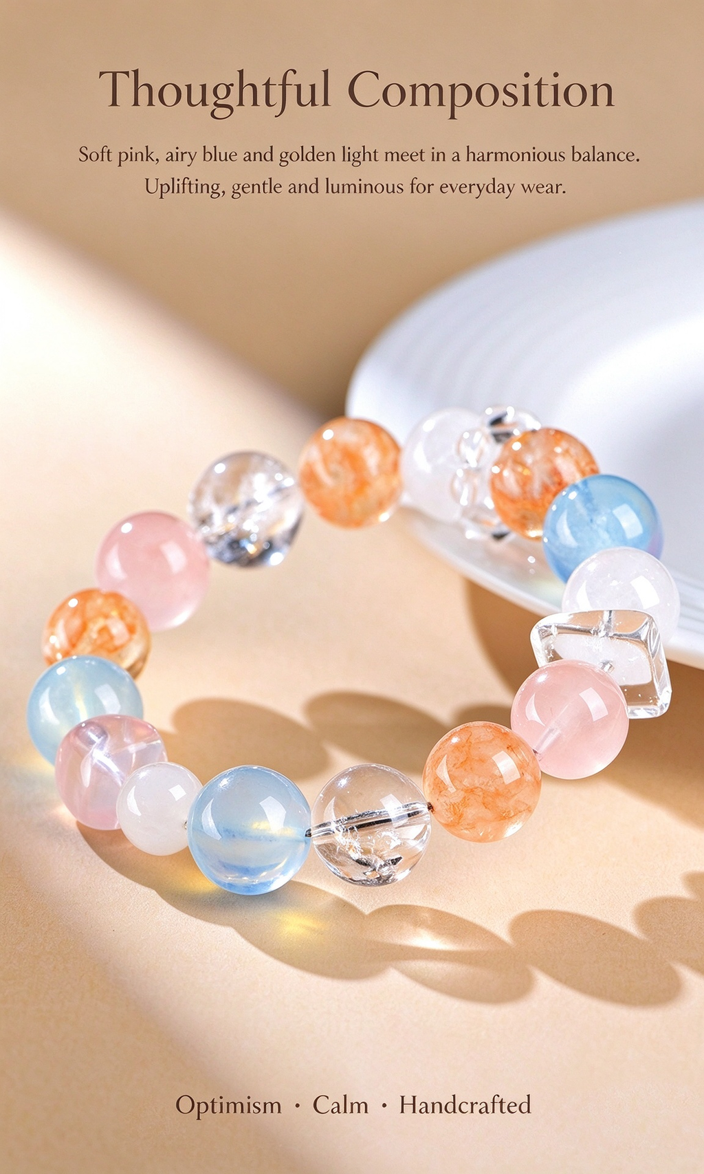 FAITH Aurora | Pastel Multi-Mineral Beaded Bracelet