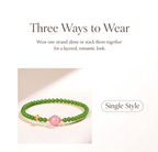 FAITH Blossom | Rose Quartz & Green Nephrite Beaded Bracelet