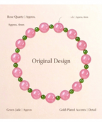 FAITH Blossom | Rose Quartz & Green Nephrite Beaded Bracelet