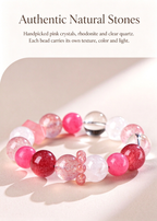 FAITH Allure | Strawberry Quartz & Rhodonite Beaded Bracelet