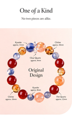FAITH Mirage | Red Agate & Kyanite Beaded Bracelet