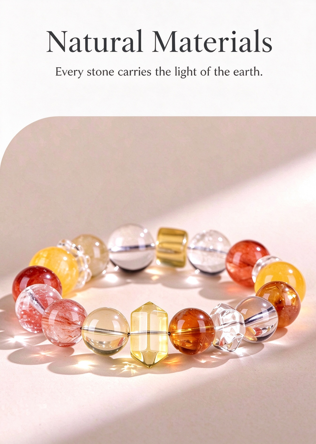 FAITH Radiance | Citrine & Gold Rutile Beaded Bracelet