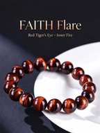 FAITH Flare | Red Tiger’s Eye Beaded Bracelet