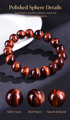 FAITH Flare | Red Tiger’s Eye Beaded Bracelet