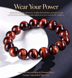 FAITH Flare | Red Tiger’s Eye Beaded Bracelet