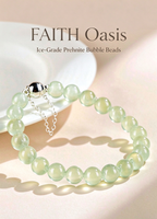 FAITH Oasis | Natural Prehnite Bubble Beaded Bracelet