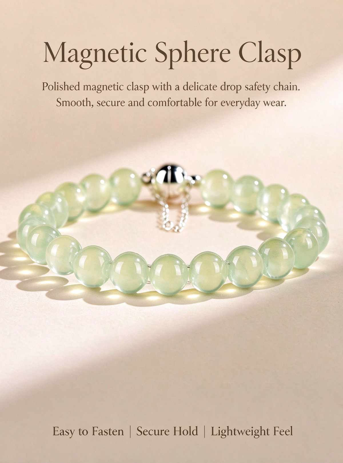 FAITH Oasis | Natural Prehnite Bubble Beaded Bracelet