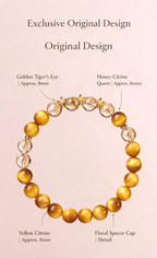FAITH Flourish | Golden Tiger's Eye & Citrine Beaded Bracelet