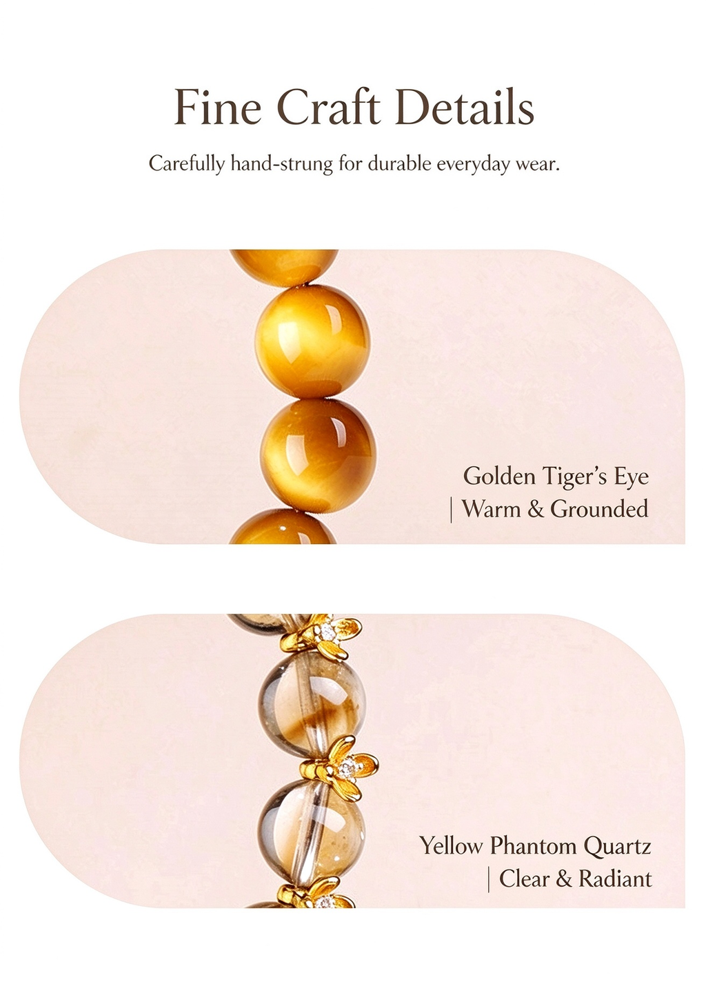 FAITH Flourish | Golden Tiger's Eye & Citrine Beaded Bracelet