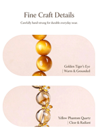 FAITH Flourish | Golden Tiger's Eye & Citrine Beaded Bracelet