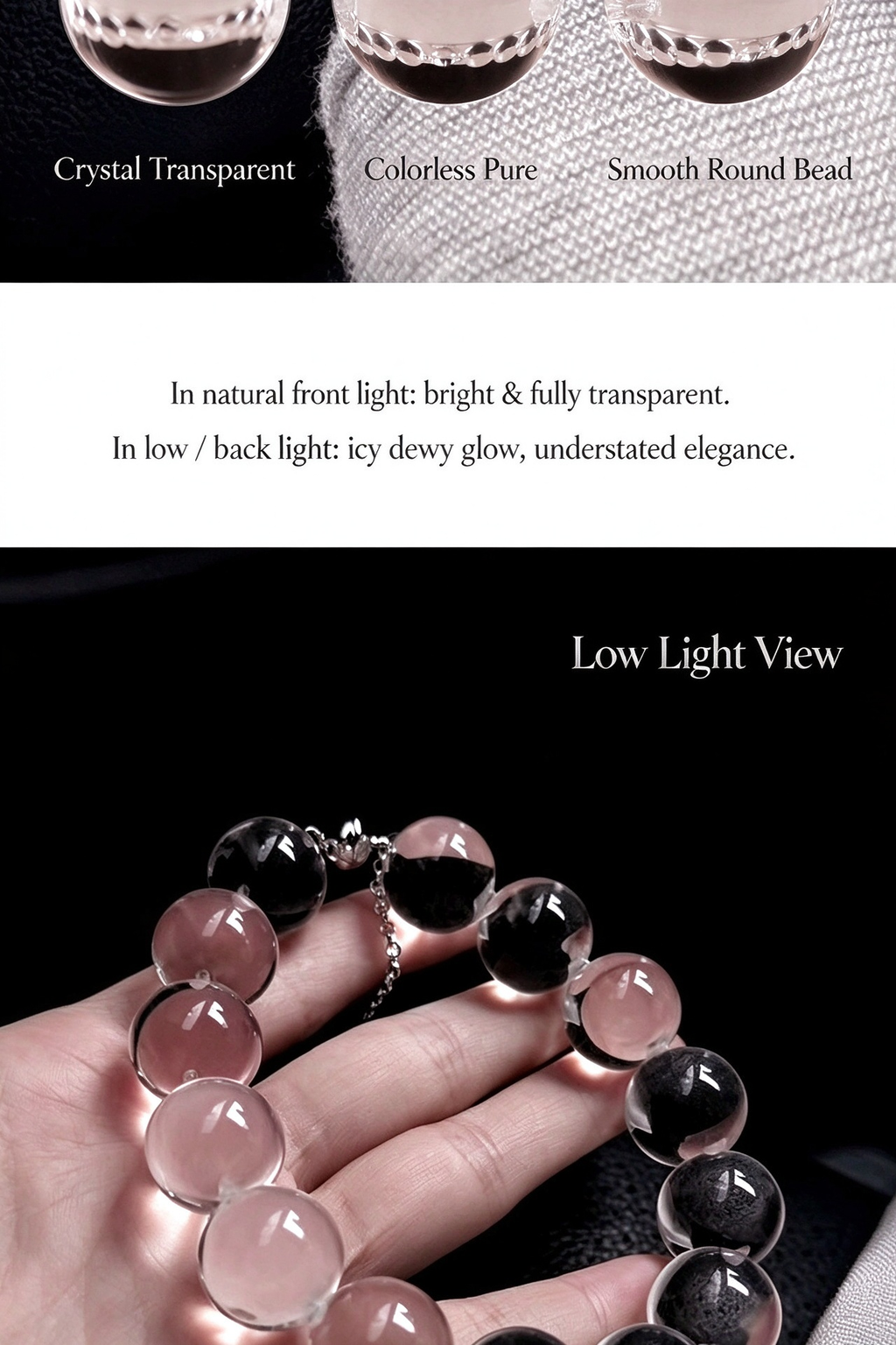 FAITH Lucid | Natural Clear Quartz Beaded Bracelet
