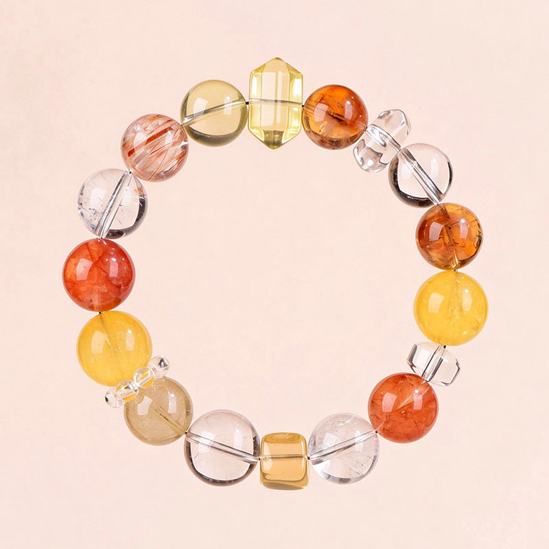 FAITH Radiance | Citrine & Gold Rutile Beaded Bracelet