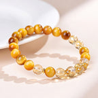 FAITH Flourish | Golden Tiger's Eye & Citrine Beaded Bracelet
