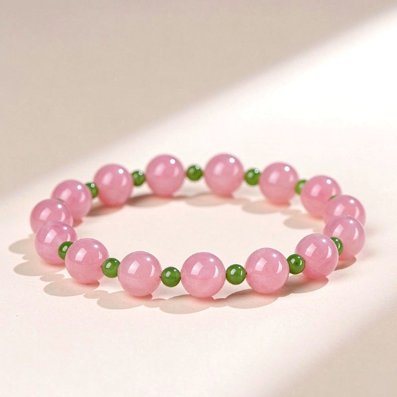 FAITH Blossom | Rose Quartz & Green Nephrite Beaded Bracelet