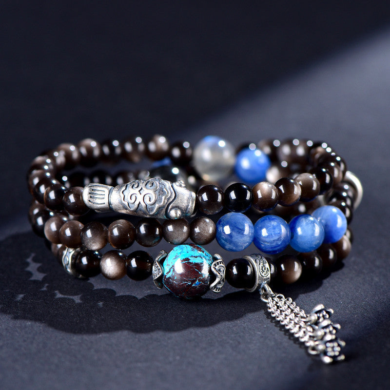 FAITH Nocturne | Convertible Beaded Wrap Bracelet & Necklace