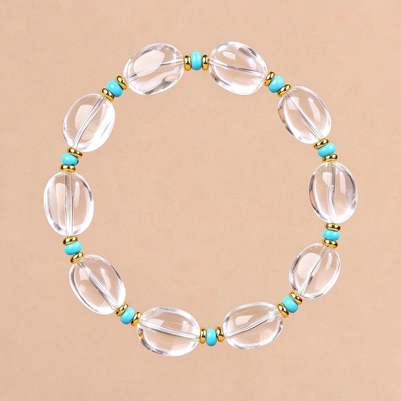 FAITH Celeste | Clear Quartz & Magnesite Beaded Bracelet
