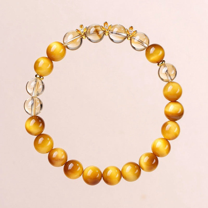 FAITH Flourish | Golden Tiger's Eye & Citrine Beaded Bracelet