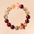 FAITH Ember | Garnet & Fire Quartz Beaded Bracelet