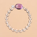FAITH Aura | Amethyst & Clear Quartz Beaded Bracelet