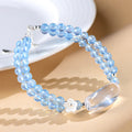 FAITH Whisper | Aquamarine & Clear Quartz Beaded Bracelet
