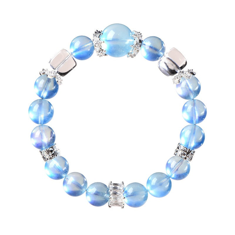 FAITH Breeze | Natural Aquamarine & Clear Quartz Bracelet